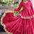 Bohemian Pink Designer Cora Cotton Lehenga with Gota Patti Peplum Top for Garba Nights
