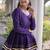 Artistic Purple Cora Cotton Navratri Lehenga with Peplum Top and Gota Patti Work