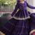 Artistic Purple Cora Cotton Navratri Lehenga with Peplum Top and Gota Patti Work