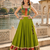 Green Navratri Raas Zari Cotton Lehenga Choli