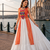 White Navratri Special Leheriya Kurti with Rayon Lehenga Set