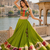 Green Navratri Raas Zari Cotton Lehenga Choli