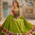 Green Navratri Raas Zari Cotton Lehenga Choli