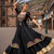Classic Black Designer Rayon Cotton Lehenga Set