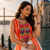 White Navratri Special Leheriya Kurti with Rayon Lehenga Set