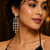 Rose Gold Plated American Diamond Dangling Earrings