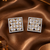 Gold Plated American Diamond Floral Square Stud Earrings