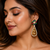 Gold Plated Multicolor Floral Filigree Drop Earrings