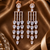 Rose Gold Plated American Diamond Dangling Earrings