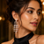 Rose Gold Plated American Diamond Dangling Earrings