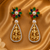 Gold Plated Multicolor Floral Filigree Drop Earrings