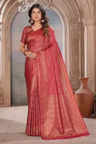 maroon woven kanjivaram soft silk saree designer pallu saree with blouse