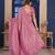 pink woven pure silk blend designer pallu saree with blouse