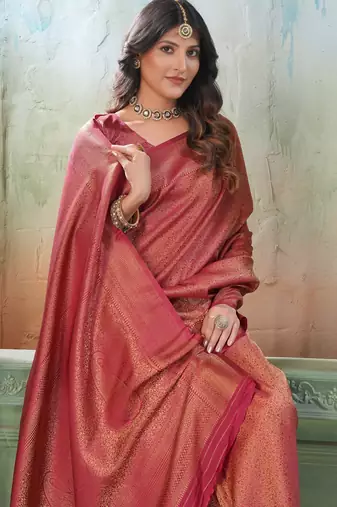 maroon woven kanjivaram soft silk saree designer pallu saree with blouse