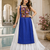 Blue Leheriya Faux Georgette Kurti with Rayon Lehenga Set