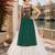 Green Leheriya Faux Georgette Kurti with Rayon Lehenga Set
