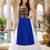 Blue Leheriya Faux Georgette Kurti with Rayon Lehenga Set