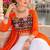 Green Leheriya Faux Georgette Kurti with Rayon Lehenga Set