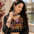 Black Leheriya Faux Georgette Kurti with Rayon Lehenga Set