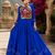 Royal Blue Rayon Cotton Navratri Lehenga Set