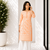 Peach Fully Embroidered Cotton Kurta Palazzo 2pc set