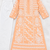 Peach Fully Embroidered Cotton Kurta Palazzo 2pc set