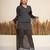 Black & white polka dot printed crepe co-ord set for women