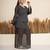 Black & white polka dot printed crepe co-ord set for women