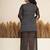Black & white polka dot printed crepe co-ord set for women