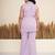 Lavender embroidered polyester blazer co-ord set for women