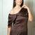 Brown solid modal maxi dress for women