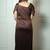Brown solid modal maxi dress for women