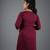 Maroon ruffle work polyester a-line mini dress