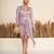 Lavender ruched polyester bodycon mini dress for women