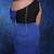 Blue & black bow work crepe sheath mini dress