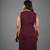 Burgundy bow work sheath dress for women