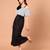 Black & white polka dot floral polyester off-shoulder maxi dress