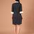 Black & white checked ruffle work polyester shirt dress