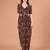 Brown animal printed crepe cut-out maxi dress for women