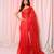 Red handloom cotton blend saree with gorgeous pallu