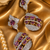 Gold Finish American Diamond Purple Stone Drop Earrings