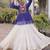 Blue Georgette Leheriya Print Katchi Peplum Blouse With Flared Lehenga