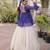 Blue Georgette Leheriya Print Katchi Peplum Blouse With Flared Lehenga