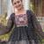 Black Georgette Leheriya Print Katchi Peplum Blouse With Flared Lehenga