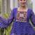 Blue Georgette Leheriya Print Katchi Peplum Blouse With Flared Lehenga