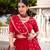 Red Bandhej Print With Lace Touch Up Pure Chanderi Flared Lehenga Lehenga Choli With Blouse