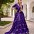 PURPLE Bandhej Print With Lace Touch Up Pure Chanderi Flared Lehenga Lehenga Choli With Blouse