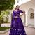 PURPLE Bandhej Print With Lace Touch Up Pure Chanderi Flared Lehenga Lehenga Choli With Blouse
