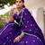PURPLE Bandhej Print With Lace Touch Up Pure Chanderi Flared Lehenga Lehenga Choli With Blouse