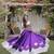 Purple & White Lotus Flower Gota & Mirror Lace Work Roman Flared Lehenga With Kutchi Gamthi Blouse Set